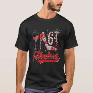 Camiseta 64 y fabuloso Cumpleaños de 64 años corona de diam
