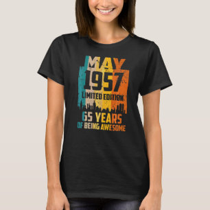 Camiseta 65º cumpleaños 65 años asombrosos desde mayo de 19