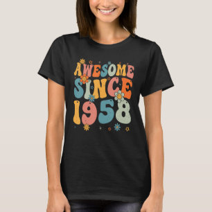 Camiseta 65º cumpleaños increíble desde 1958 65 años de eda