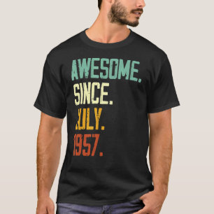 Camiseta 65º cumpleaños increíble desde julio de 1957
