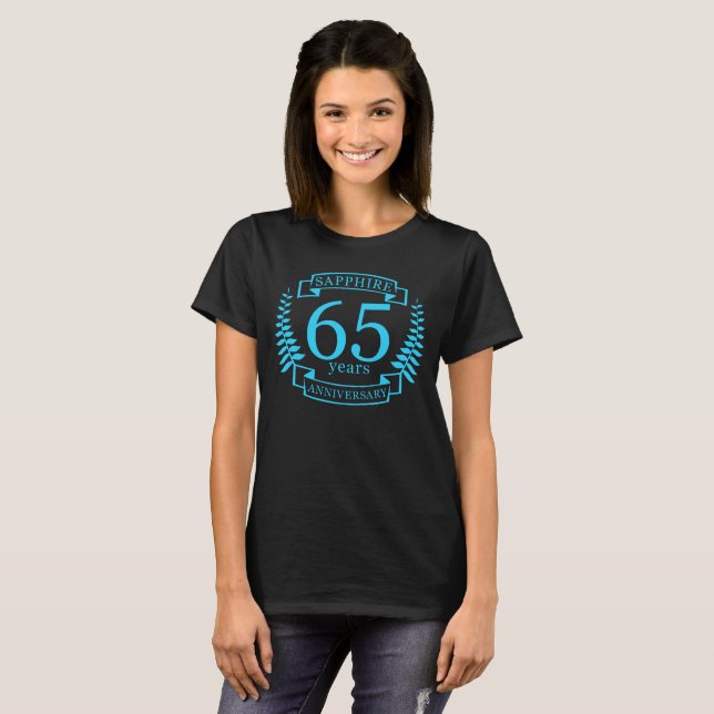 Camiseta 65.º Boda ANIVERSARIO (Anverso completo)