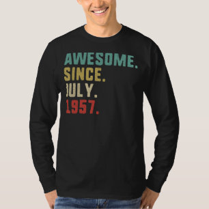 Camiseta 65.º cumpleaños de hombres increíbles desde julio