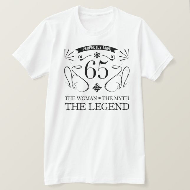 Camiseta 65.º Cumpleaños De Las Mujeres (Anverso del diseño)