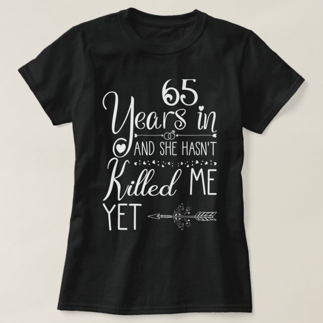 Camiseta 65° Aniversario Boda de Su Pareja 65 años o (Diseño del anverso)