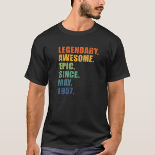 Camiseta 65 Aniversario Mayo 1957 Hombres y Mujeres 65 Años