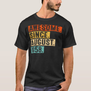 Camiseta 65 años de edad increíble desde agosto de 1958 65º