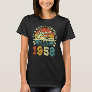 Camiseta 65 años de edad increíble desde julio de 1958 65º