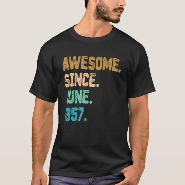Camiseta 65 años de edad increíble desde junio de 1957 (Anverso)