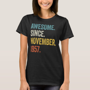 Camiseta 65 años de edad increíble desde noviembre de 1957