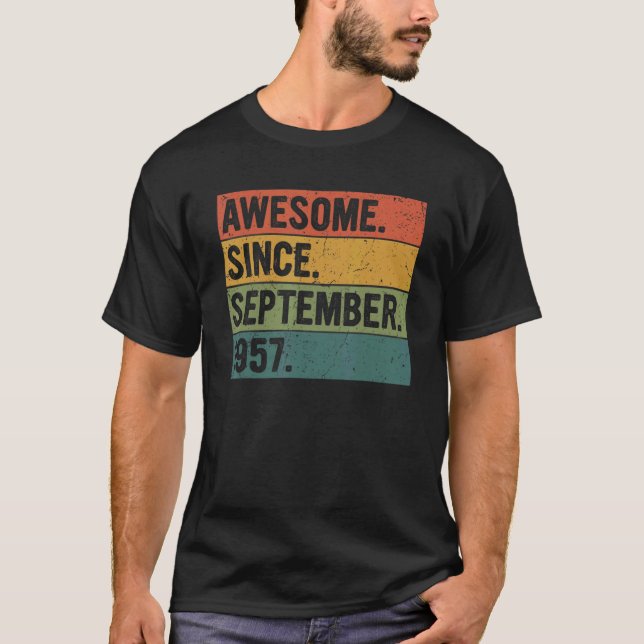 Camiseta 65 años de edad increíble desde septiembre de 1957 (Anverso)