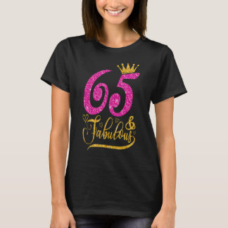 Camiseta 65 años de edad y fabuloso 65 años Reina Cro