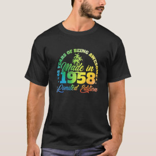 Camiseta 65 años de ser increíble Hecho en 1958 Cumpleaños 