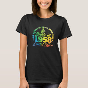 Camiseta 65 años de ser increíble Hecho en 1958 Cumpleaños 