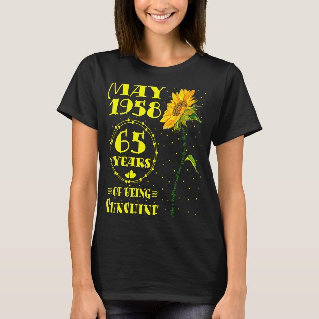 Camiseta 65 Años De Ser Sunshine Sunflower (Anverso)