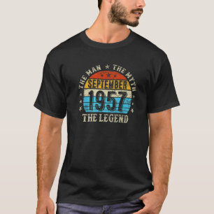 Camiseta 65 Años La leyenda del mito del hombre Septiembre