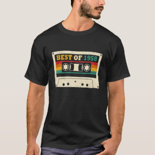 Camiseta 65 Años Mejor De Cinta Cassette 1958 65º Nacimient