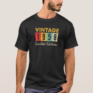 Camiseta 65 años Vintage 1958 65º cumpleaños