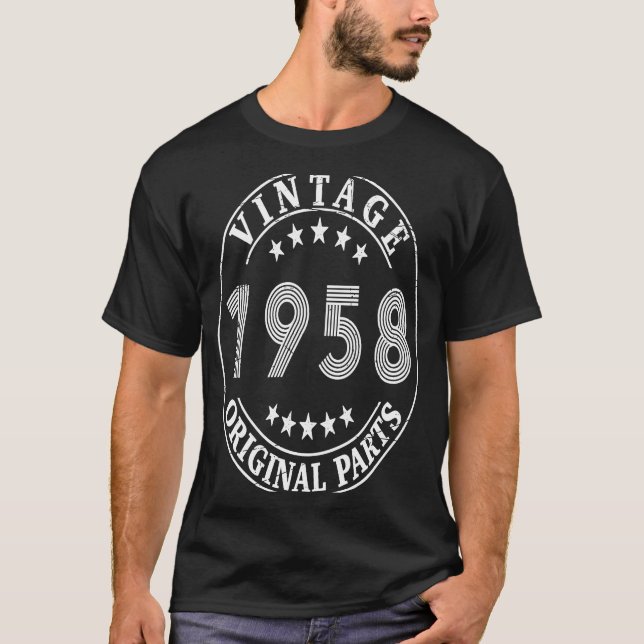 Camiseta 65 años Vintage 1958 65º cumpleaños (Anverso)