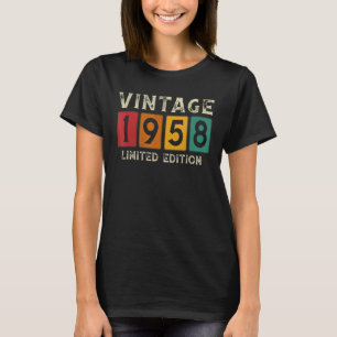 Camiseta 65 años Vintage 1958 65º cumpleaños 1