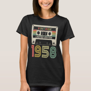 Camiseta 65 años Vintage 1958 65th Birthday Cassette Ta