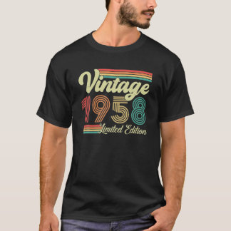 Camiseta 65 Años Vintage 1958 Nacido En 1958 65