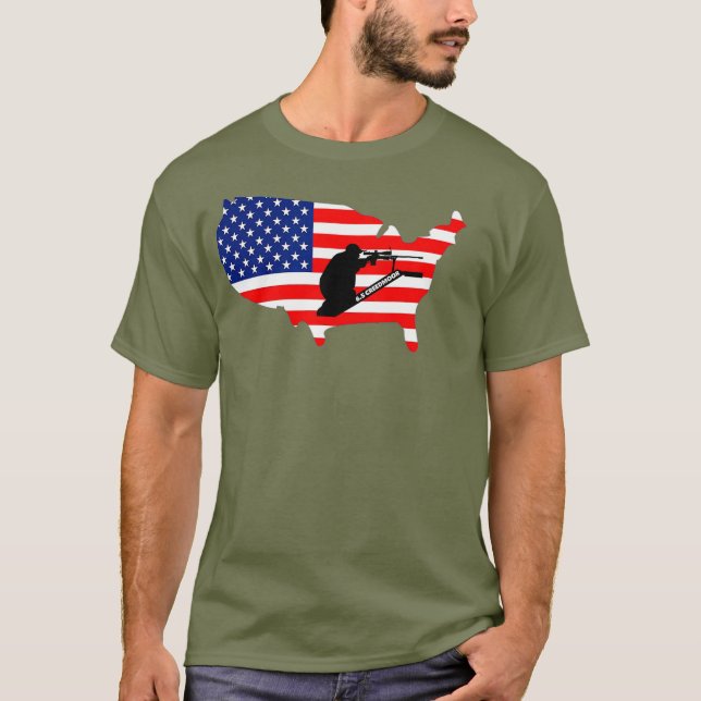 Camiseta 65 Creedmoor Bandera Americana 2A LRP percha de di (Anverso)