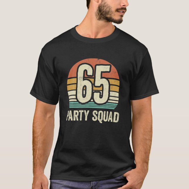 Camiseta 65 Cumpleaños 65 Fiesta Crew Squad 65th Bday Group (Anverso)