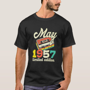 Camiseta 65 cumpleaños mayo 1957 Vintage Cassette Limited E