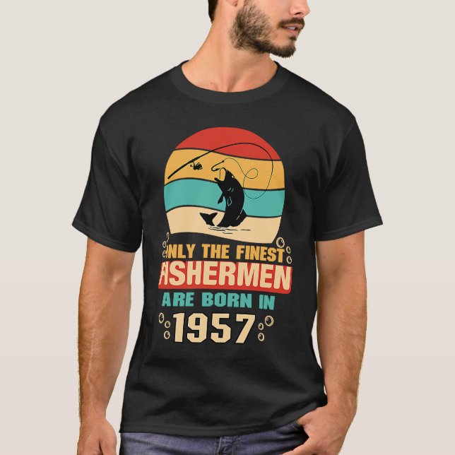 Camiseta 65° cumpleaños para pescadores de 65 años 1 (Anverso)