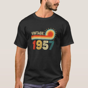 Camiseta 65Th Birthday Gift - Vintage 1957 Retro Bday 65 Ye