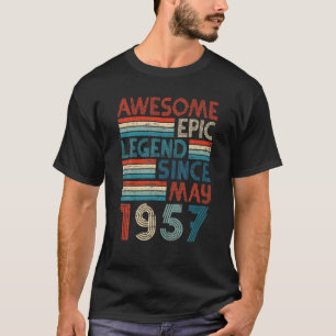 Camiseta 65Th Birthday Gifts Awesome Epic Legend Since May