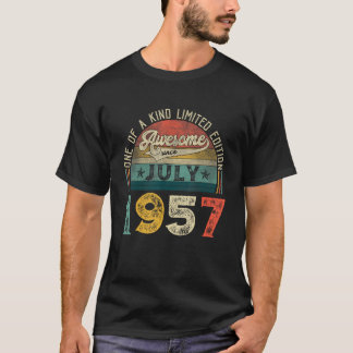 Camiseta 66ª Decoración De Cumpleaños Julio 1957 Hombres Mu