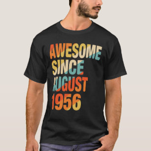 Camiseta 66º cumpleaños maravilloso desde agosto de 1956 68