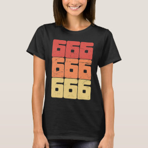 Camiseta 666 Número de la Bestia Satánico Oculto Pagano Gót