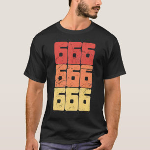 Camiseta 666 Número de la Bestia Satánico Oculto Pagano Gót