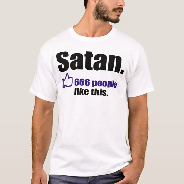 Camiseta 666 personas tienen gusto de Satan (Anverso)