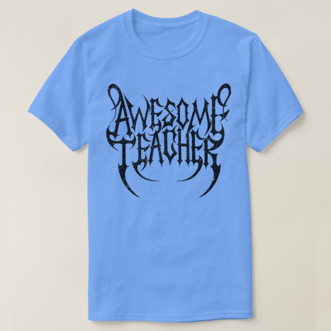 Camiseta 666 Satanic ROCK STAR teacher Dark METAL logo Prem (Diseño del anverso)