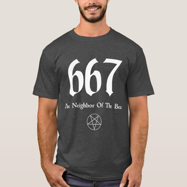Camiseta 667 El Vecino De La Prima Graciosa De La Bestia (Anverso)