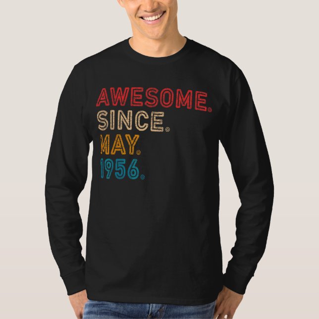 Camiseta 66.º cumpleaños increíble desde mayo de 1956 66 añ (Anverso)