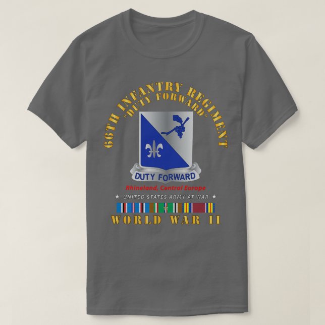 Camiseta 66.º Regimiento de Infantería DUI w EUR SVC WII X (Diseño del anverso)