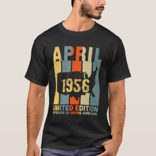 Camiseta 66 Aniversario Abril 1956 66 Años De Ser Increíble