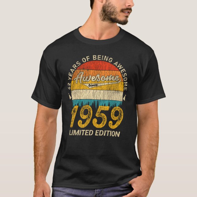 Camiseta 66 años de edad 1959 Regalo de cumpleaños 66 (Anverso)