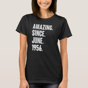 Camiseta 66 años de edad 66º cumpleaños asombroso desde jun