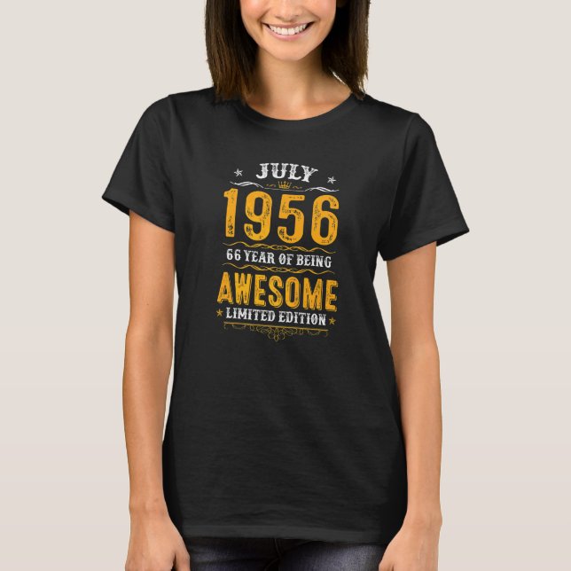 Camiseta 66 años de edad increíble desde julio de 1995 (Anverso)