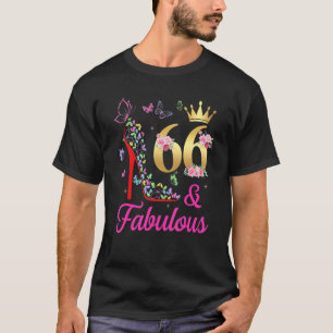 Camiseta 66 y fabuloso 66 años 66ª Butterflies H