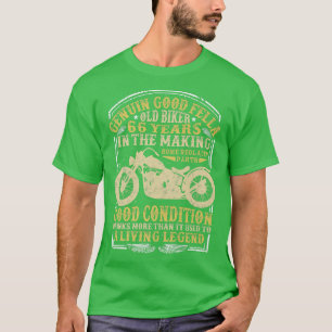 Camiseta 66 Years Old Biker Birthday Classic Vintage motorc