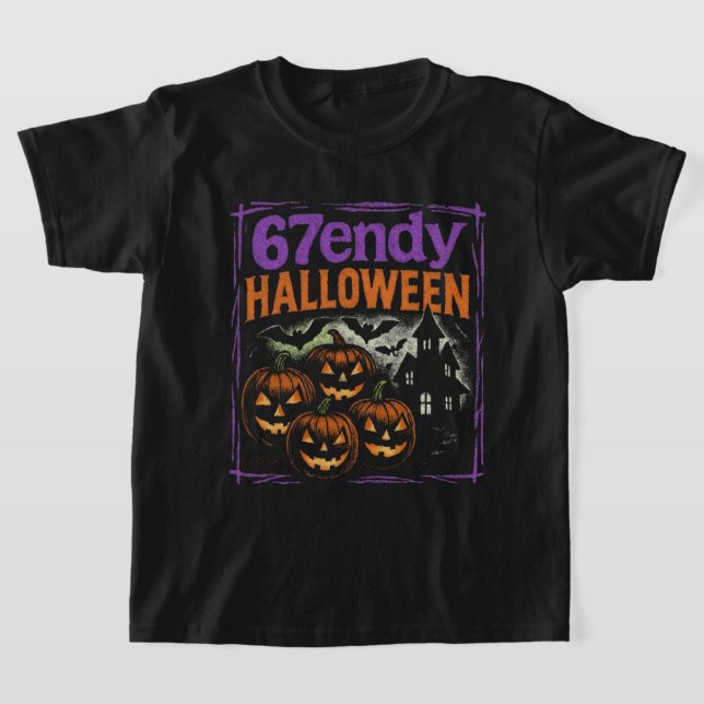 Camiseta 67.ª Halloween Bootleg Retro Spooky Design (Distribución)