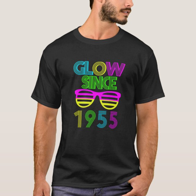 Camiseta 67.º Brillo De Cumpleaños Desde 1955 Gafas De Sol  (Anverso)