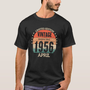Camiseta 67.º cumpleaños increíble desde abril de 1956 67 a