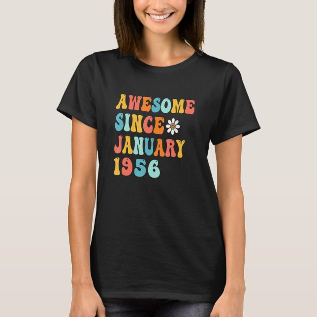 Camiseta 67.º Regalos De Cumpleaños Increíble Desde Enero D (Anverso)